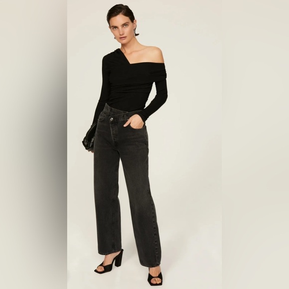 Agolde Denim - AGOLDE Criss Cross Jeans in Black